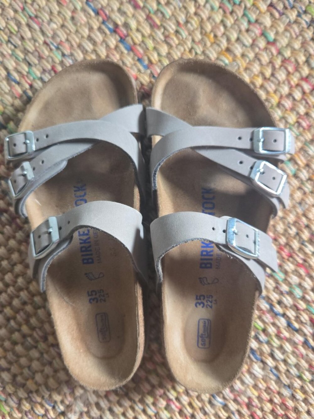 Birkenstock grey sandals sz 35 regular width